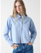 GUESS JEANS Свободна къса риза - Светлосин