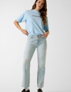 GUESS JEANS Тениска с овално деколте и лого