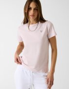 GUESS JEANS Тениска с пришито лого Червен/Пастелнорозов