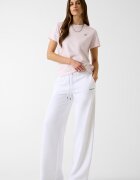 GUESS JEANS Тениска с пришито лого Червен/Пастелнорозов