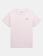 GUESS JEANS Тениска с пришито лого Червен/Пастелнорозов