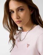 GUESS JEANS Тениска с пришито лого Червен/Пастелнорозов