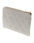 GUESS Калъф за карти Laurel с цип Слонова кост