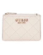 GUESS Капитониран калъф за карти Крем