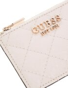 GUESS Капитониран калъф за карти Крем