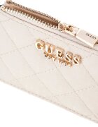 GUESS Капитониран калъф за карти Крем