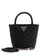 GUESS Капитонирана чанта Giully - Черен