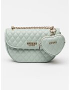 GUESS Капитонирана чанта през рамо Atabey - Mint