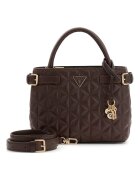 GUESS Капитонирана чанта през рамо Paisleigh Тъмнокафяв