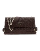 GUESS Капитонирана чанта за рамо Paisleigh - Тъмнокафяв