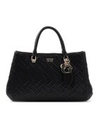 GUESS Капитонирана чанта за рамо Sally - Черен