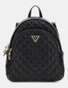 GUESS Капитонирана раница Giully от еко кожа Черен