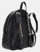 GUESS Капитонирана раница Giully от еко кожа Черен