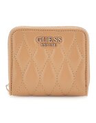 GUESS Капитонирано портмоне от еко кожа