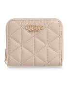 GUESS Капитонирано портмоне Paisleigh от еко кожа Бледо розово