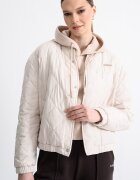 GUESS Капитонирано яке с джобове встрани Крем