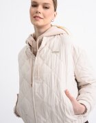 GUESS Капитонирано яке с джобове встрани Крем