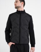 GUESS Капитонирано яке с яка и цип Черен