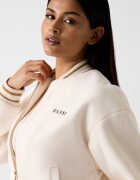 GUESS Къс фитнес топ с рипс Крем