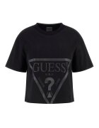 GUESS Къса фитнес тениска Adele Черен
