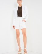 GUESS Късо сако с джобове с капаче Мръснобял