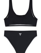 GUESS KIDS Бански от две части с лого от декоративни камъни Черен