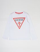 GUESS KIDS Блуза от органичен памук с лого Бял