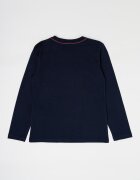 GUESS KIDS Блуза от органичен памук с лого Тъмносин