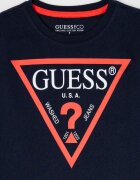 GUESS KIDS Блуза от органичен памук с лого Тъмносин