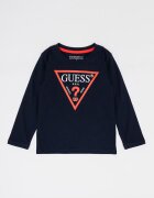 GUESS KIDS Блуза от органичен памук с лого Тъмносин
