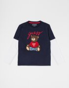 GUESS KIDS Блуза с дизайн 2в1 Бял/Тъмносин