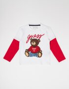GUESS KIDS Блуза с дизайн 2в1 Червен/Бял
