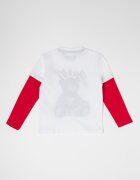 GUESS KIDS Блуза с дизайн 2в1 Червен/Бял