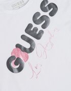 GUESS KIDS Блуза с лого Бял/Светлорозов