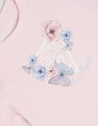 GUESS KIDS Блуза с лого и флорална шарка Светлорозов