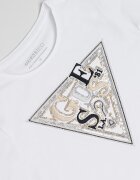 GUESS KIDS Блуза с лого от пайети Бял