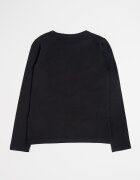 GUESS KIDS Блуза с лого от пайети Черен