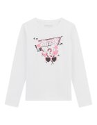 GUESS KIDS Блуза с лого Светлорозов/Бял