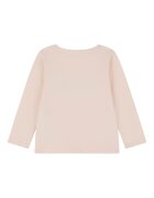 GUESS KIDS Блуза с овално деколте и лого Праскова