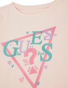 GUESS KIDS Блуза с овално деколте и лого Праскова