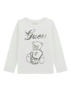 GUESS KIDS Блуза с памук с пайети Златист/Слонова кост