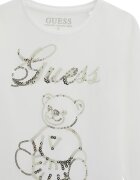 GUESS KIDS Блуза с памук с пайети Златист/Слонова кост