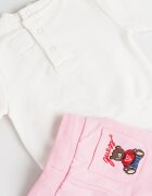 GUESS KIDS Блуза с принт и панталон - 2 части Червен/Кафяв/Светло бежово