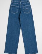 GUESS KIDS Дънки с широк крачол и декоративни камъни Петролно синьо