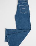 GUESS KIDS Дънки с широк крачол и декоративни камъни Петролно синьо