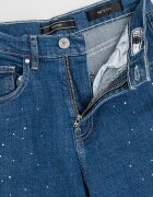 GUESS KIDS Дънки с широк крачол и декоративни камъни Петролно синьо