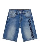 GUESS KIDS Дънкови бермуди с бродирано лого