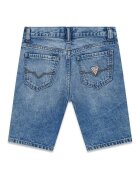 GUESS KIDS Дънкови бермуди с лого Син меланж