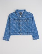 GUESS KIDS Дънково яке с лого Син меланж