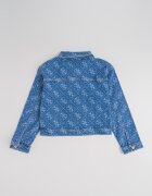 GUESS KIDS Дънково яке с лого Син меланж
